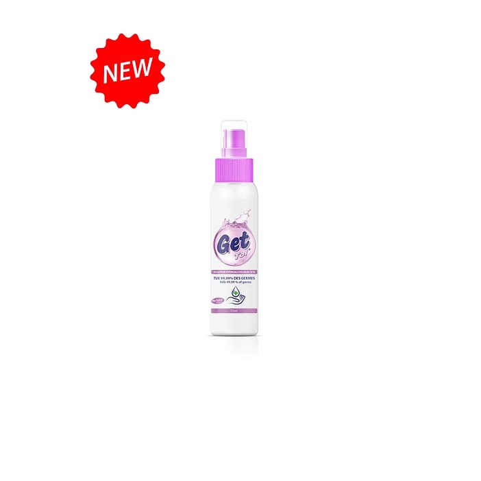 70% hydroalcoholic solution, Rose 75ml